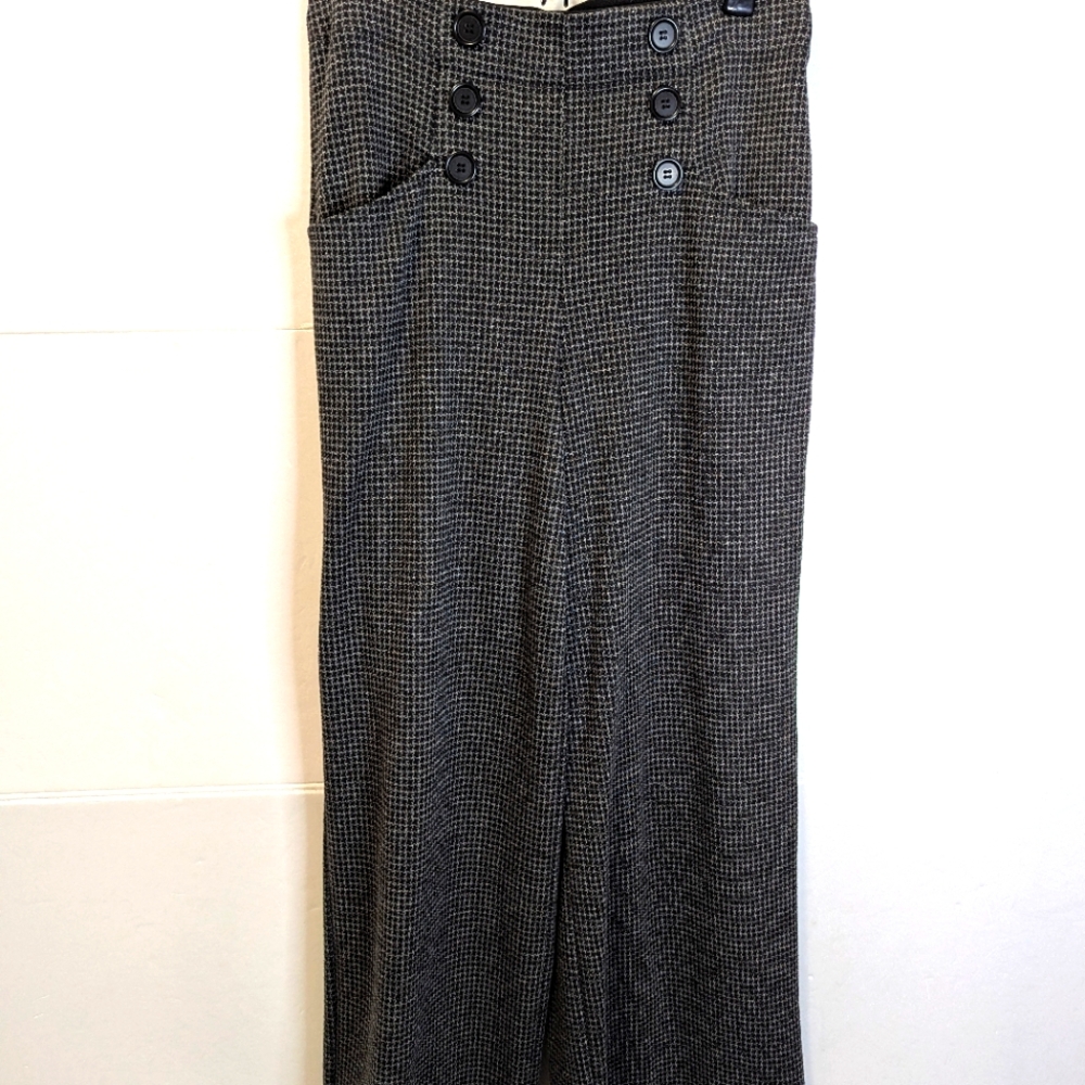 Max Studio Pull on Houndstooth Print Pant, Sailor Style
